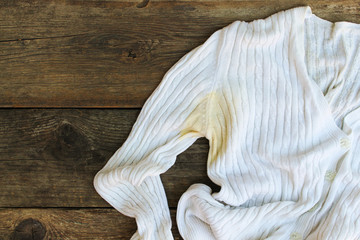 Yellow Stains on White Clothes Caused By Perfume Deodorant Anti-Perspirant - cleanerstalk.com